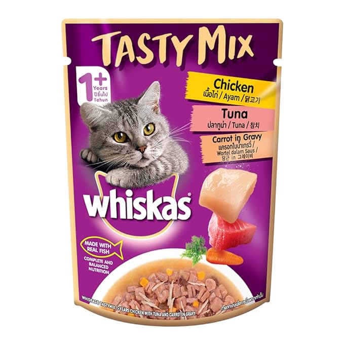 Whiskas Adult (1+ Year) Tasty Mix Wet Cat Food 70G Pouch